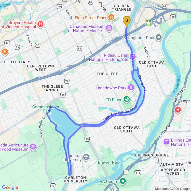 Map of Evening Ride