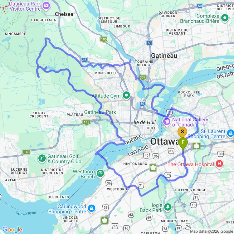 Map of Ride of the Year: 1,000KM Edition 