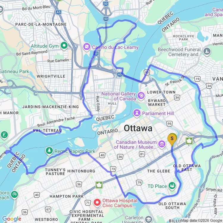 Map of b-day ride 27 🎉 