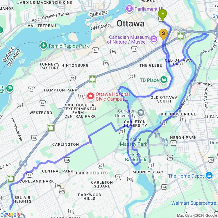 Map of The “I am melting and just want to ride” ride