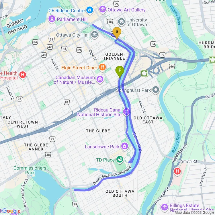 Map of Night Ride
