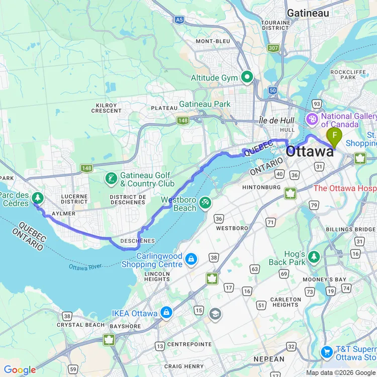 Map of Visiting Aylmer