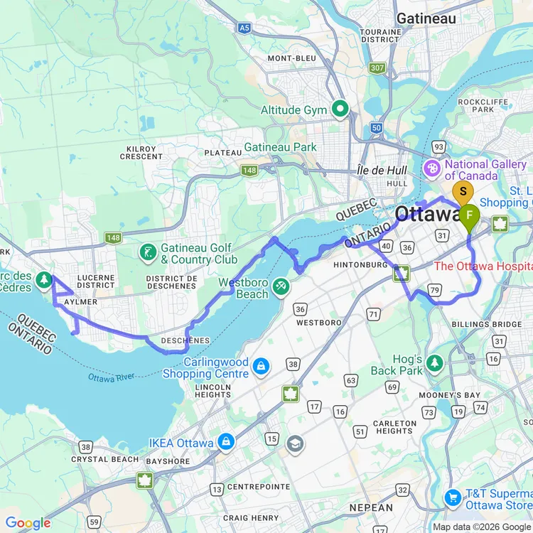 Map of Aylmer with the gang