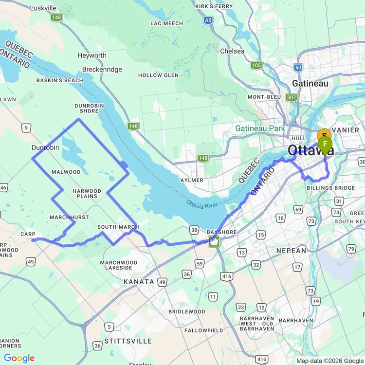 Map of Dunrobin Carp