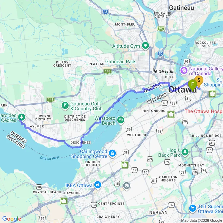 Map of Night adventure 