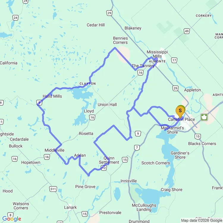 Map of big boy Almonte Roubaix with Kerianne