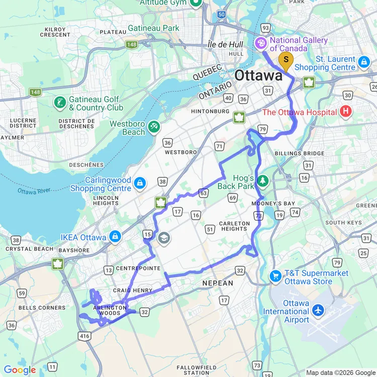 Map of Riding around Bruce Pit with the gang