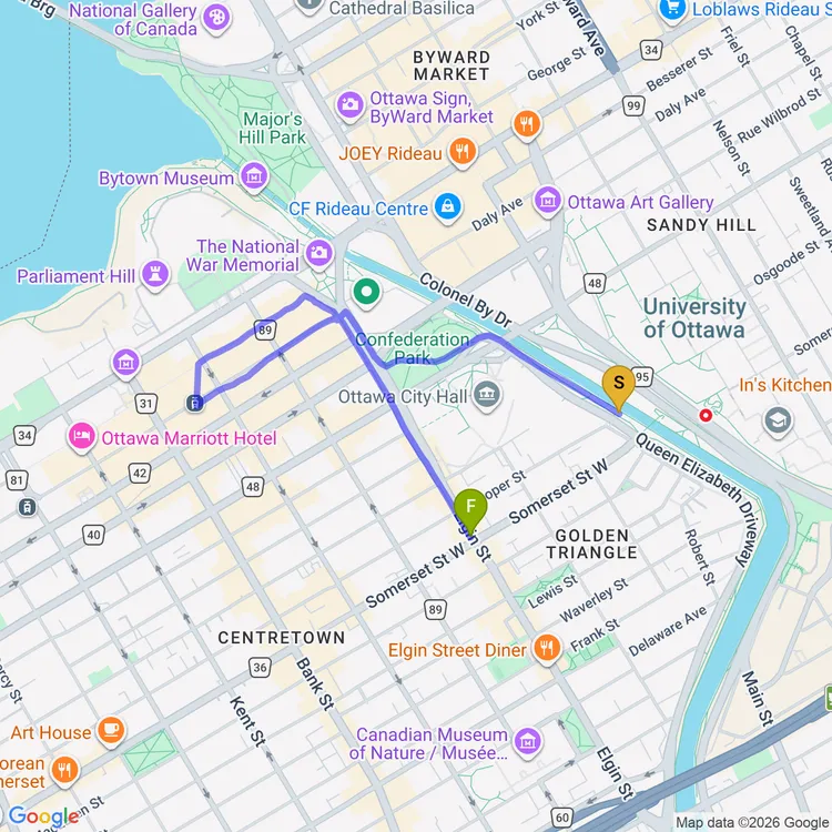 Map of CBC Radio Interview