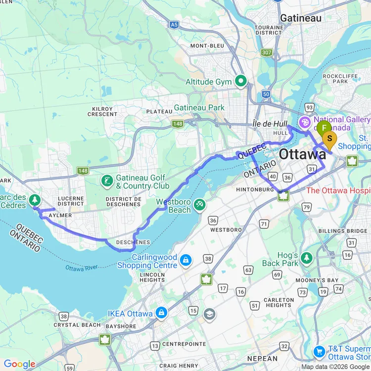 Map of ‘tine ride with Jeremy (+ bonus bridge!)