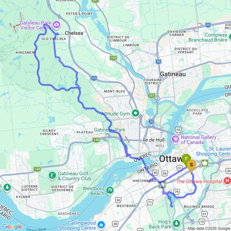 Map of chelsea ride with Olivia