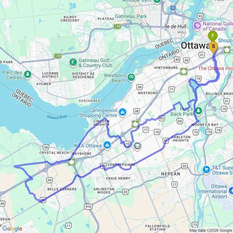 Map of exploring the Trans Canada Trail