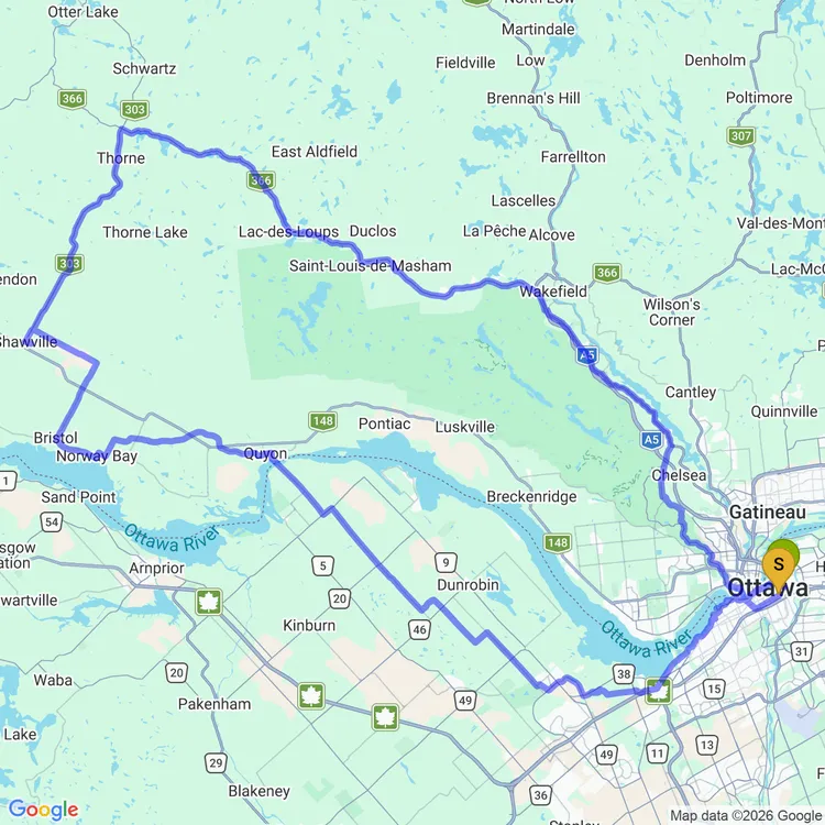 Map of Randonneuring with Robert - first NCR Tour!