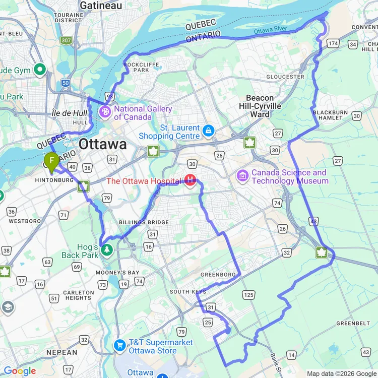 Map of sunset gravel with Kerianne
