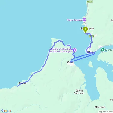 Map of Niebla + Corral 🚵‍♂️