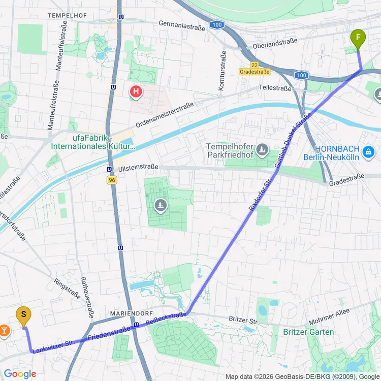 Map of Afternoon Ride