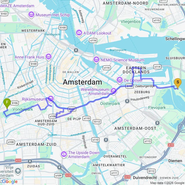 Map of more amsterdam riding