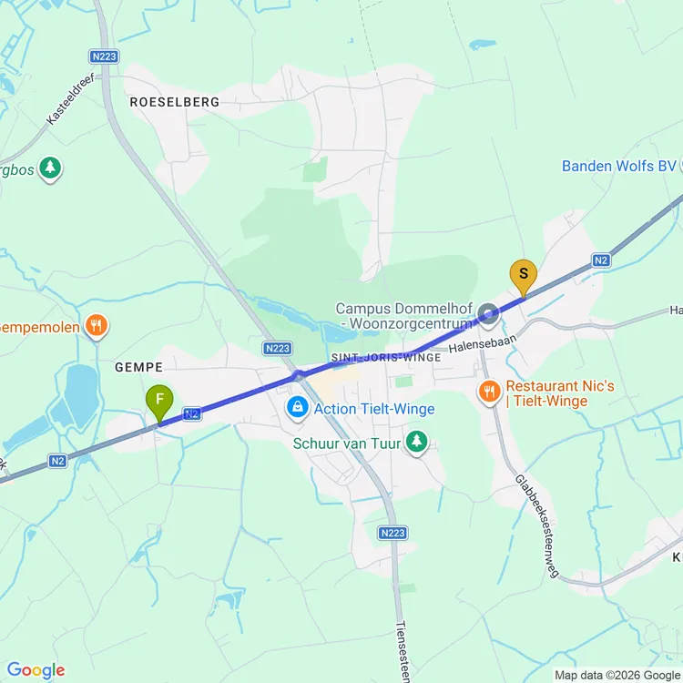 Map of to the bike shop