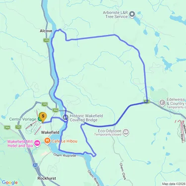 Map of Sunday morning ride at the Summit