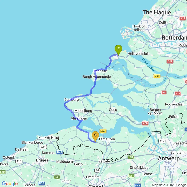 Map of Day 4: Zeeland, Netherlands