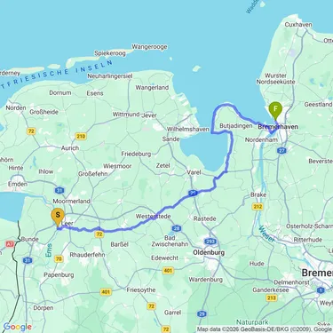 Map of To Bremerhaven #eurobiketrip