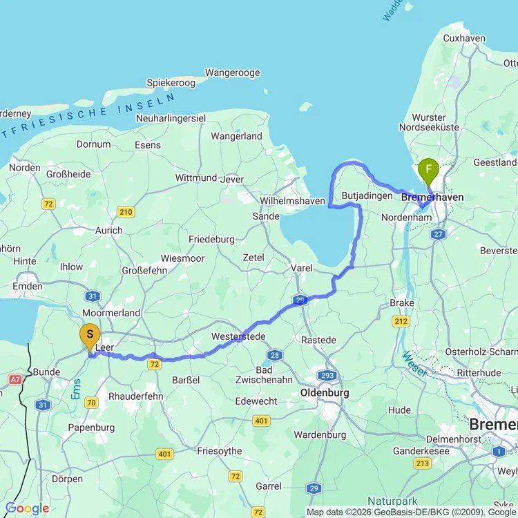 Map of To Bremerhaven #eurobiketrip