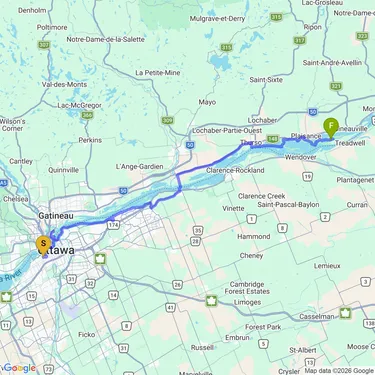 Map of going camping to Plaisance!