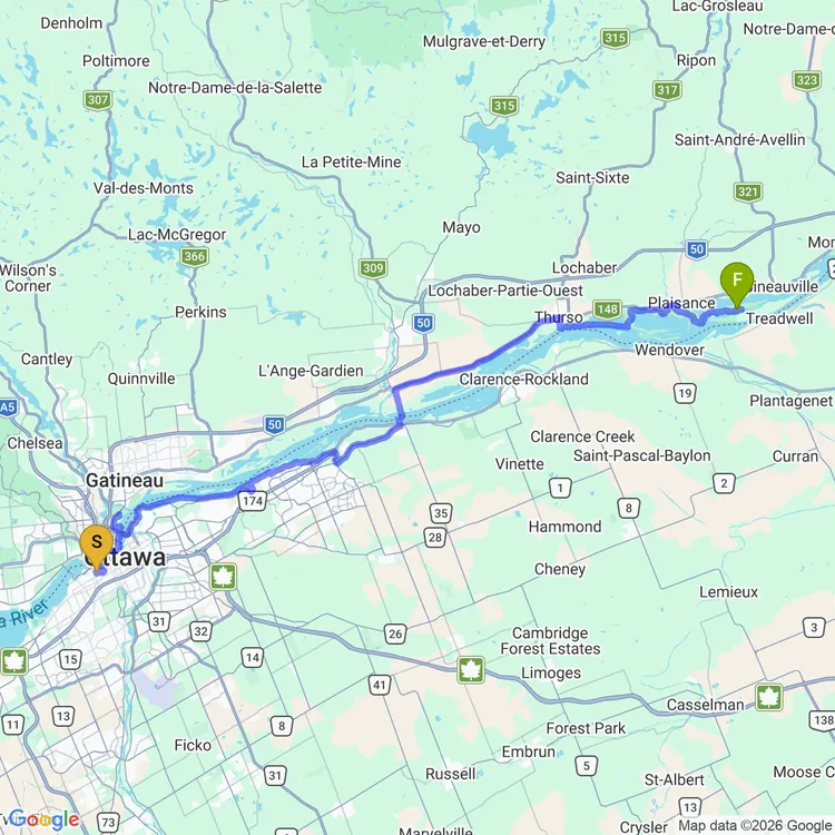 Map of going camping to Plaisance!