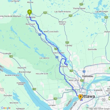 Map of canadian shield bikepacking summit
