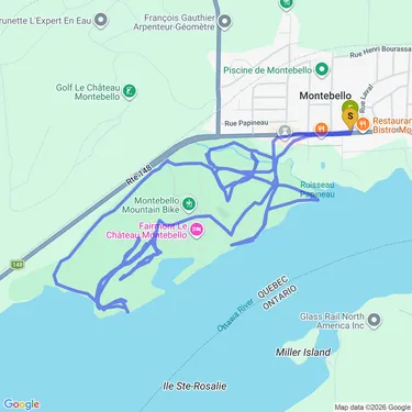 Map of Mountain biking around Montebello