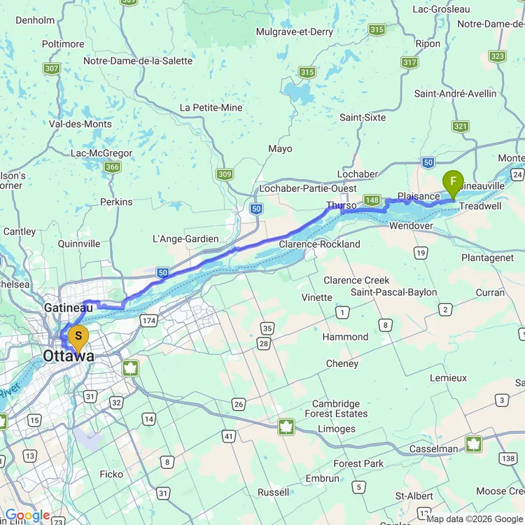 Map of Overnighter at Plaisance