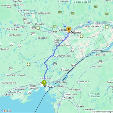 Map of Rideau Lakes Tour 2024