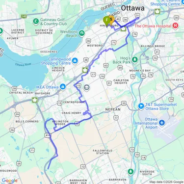 Map of Evening Ride