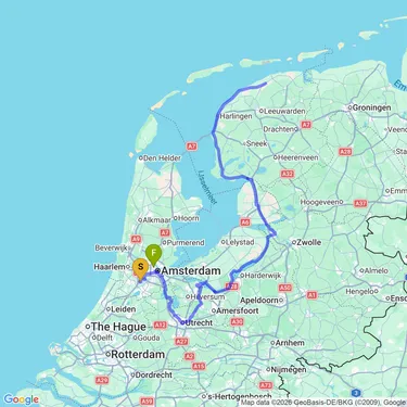 Map of 2025 EuroBikeTrip