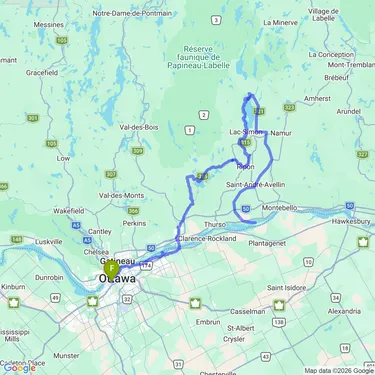 Map of Tour de Petite Nation: 2025