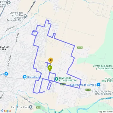 Map of Wandering around Monterrico